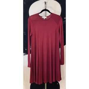 sea SIZE10 Burgundy Longsleeve Mini Dress